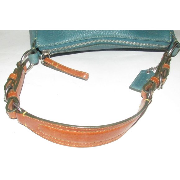Coach 'Chelsea' Hobo Teal Buttery Soft Leather Chrome Accents - Picture 9 of 16